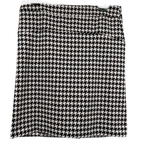 Michael Kors Skirt Houndstooth Black and White Straight Pencil Stretch